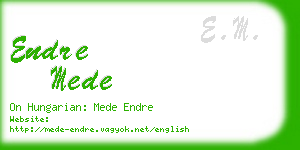 endre mede business card